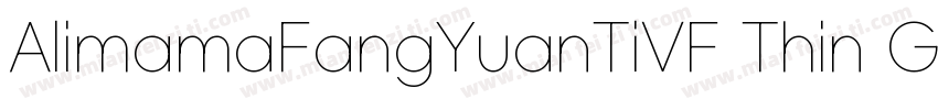 AlimamaFangYuanTiVF Thin GBpc EUC H字体转换